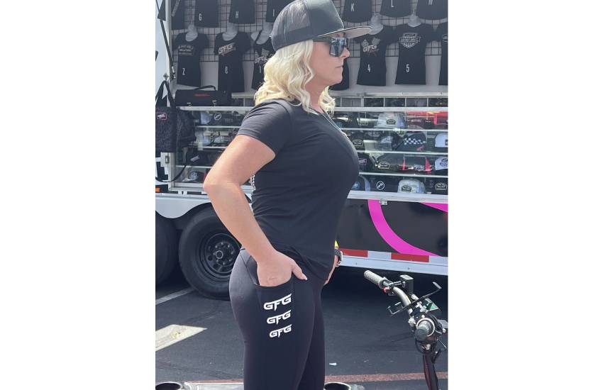Girls racing leggings